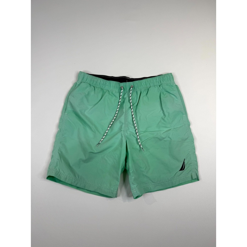 Nautica Trunks Shorts Mens Large Mint Green Nylon Quick Drying Beach Swimwear